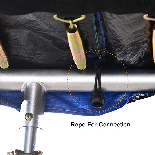 Exacme Trampoline Replacement Safety Pad Round Spring Cover, No Hole for Pole (Blue, 12 Foot