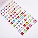 Outus Self-Adhesive Rhinestone Sticker Sheets Assorted Colors Various Shapes, 4 Size, 8 Sheets, 674 Pieces