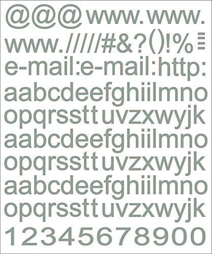 Quattroerre 1218 - Kit de Letras Web Adhesivas, Color Gris Plateado