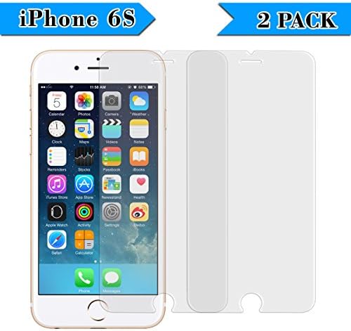 (2 Pack) iPhone 7 6S 6 Screen Protector, Zaneeta 9H HD Premium Crystal-Clear Tempered Glass for iPhone7/ 6s/ 6 (4.7 inch)