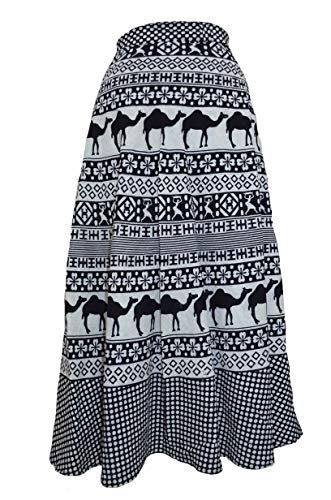 modern kart women's 100% pure cotton wrap around skirt with elegant print.