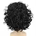 Yuehong Short Curly Natural Black Color Anime Men Cosplay Wig Synthetic Halloween Costume Hair Wigs