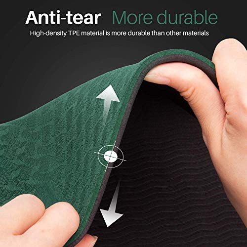 image for Aqui Legend Yoga Mat, Premium Print 6mm, Non Slip Exercise & Fitness M