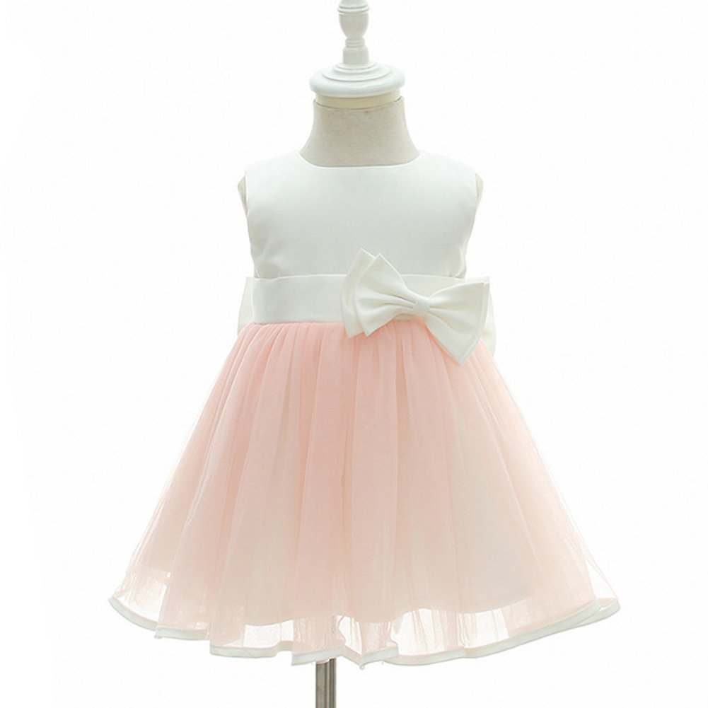Ahaha Robe Bebe Fille Rose Robe Ceremonie Princesse Bebe Fleur Mariage Bebe Bilkvarteret Bebe Fille 0 24m