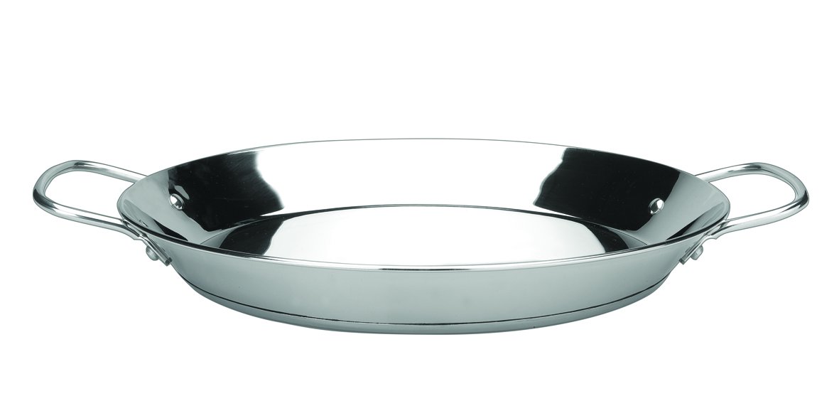 IBILI Premier Paella Pan, 34 cm, Stainless Steel, 6 Servings, Suitable for Induction Hobs