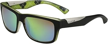 Amazon.com : Bolle Jude Sunglasses Matte Black/Lime, Multi : Sports