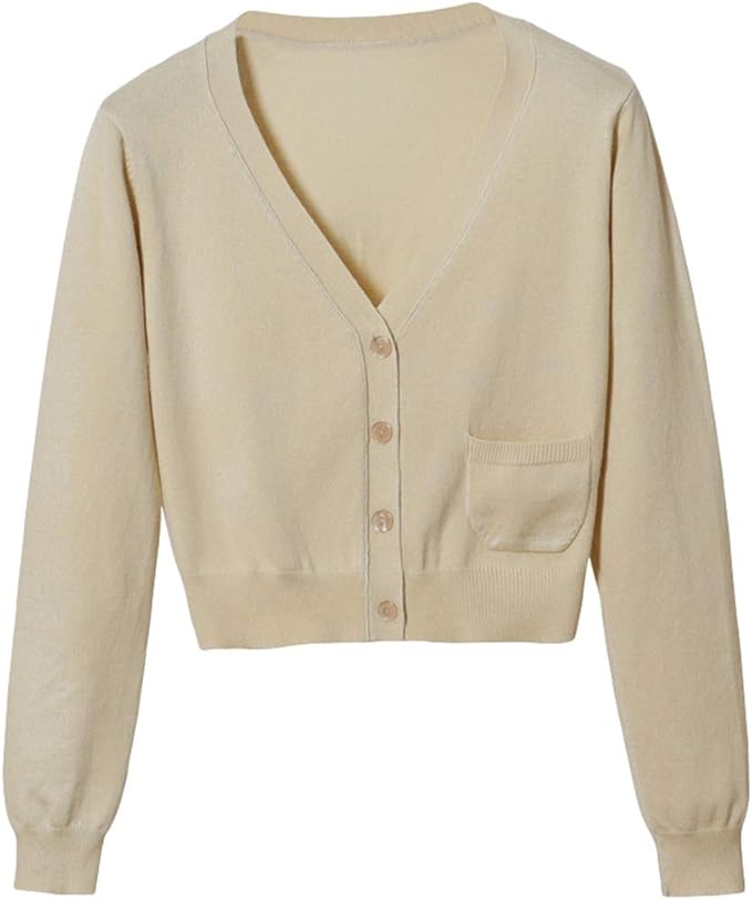 Dianshaoa Cardigan Lana Donna Scollo A V Cardigan Corto Elastico Amazon It Abbigliamento