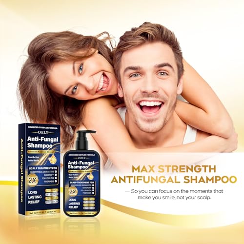 oely Enhanced Antifungal Shampoo for Seborrheic Dermatitis, Folliculitis & Scalp Psoriasis – Anti-Dandruff Shampoo for Men & Women, Relieves Itchy Dry Scalp, Sulfate & Paraben-Free, 10.1 Fl Oz-Fresh