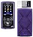 TPU Skin Case Cover with Screen Protector For Sony Walkman NWZ-E383 NWZ-E384 NWZ-E385 - Translucent Purple