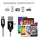 3Pack 3FT 6FT 10FT Long Micro USB Cable, High Speed Nylon Braided Micro USB Fast Charging Cord & Data Transfer Android Charger for Samsung Galaxy S7/S6/S5/Edge,Note 5,HTC,LG(Black Gold)
