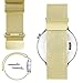 No1seller 18mm Magnetic Lock Milanese Loop Stainless Steel Strap Watchband for Huawei Watch - Gold