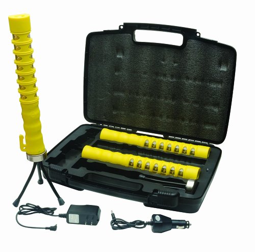 Aervoe Baton Traffic Flare Kit - 3-Flare kit with Amber LEDs