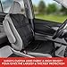 Lusso Gear Car Seat Protector - 1-Pack, Black with Red Stitching, Universal Fit - Waterproof Car Seat Cover & Backseat Protector with 8-Layer Padding & Non-Slip Backing - 2 Mesh Pockets for Travel