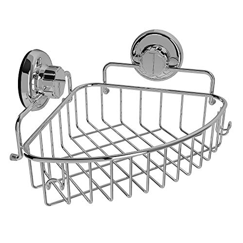 corner suction cup shower caddy