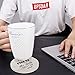 Coasters for Drinks 8-Piece Funny Absorbent Stone Ceramic Coasters Set - White Marble Style Coaster for Drink with Cork Backing, Protect Your Furniture from Spills, Scratches, Water Rings and Damage