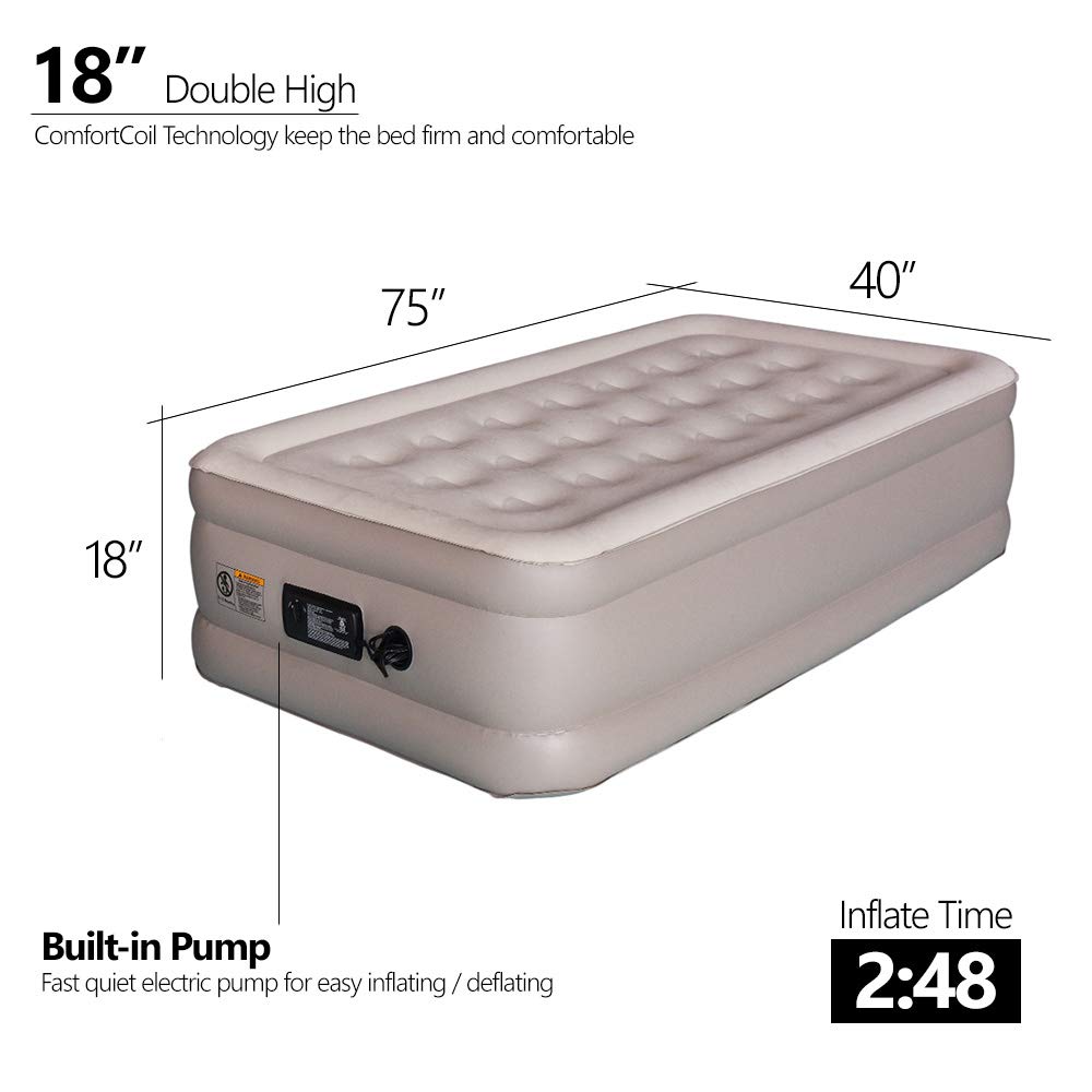 Simpli Comfy Inflatable Air Mattress 18\