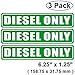 Esplanade Diesel ONLY Sign Label Sticker Decal - Easy to Mount Weather Resistant Long Lasting Ink Size (6.25