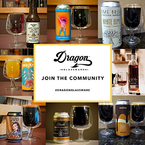 Dragon Glassware Whiskey Glasses, Double Wall Glass Snifters, 8Ounce