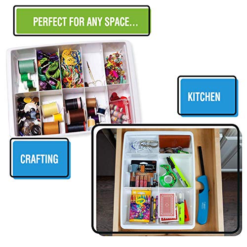 Uncluttered Designs Adjustable Drawer Dividers for Utility Drawer Kitchen Storage and Organization (3 Pack) - Thumbnail 4