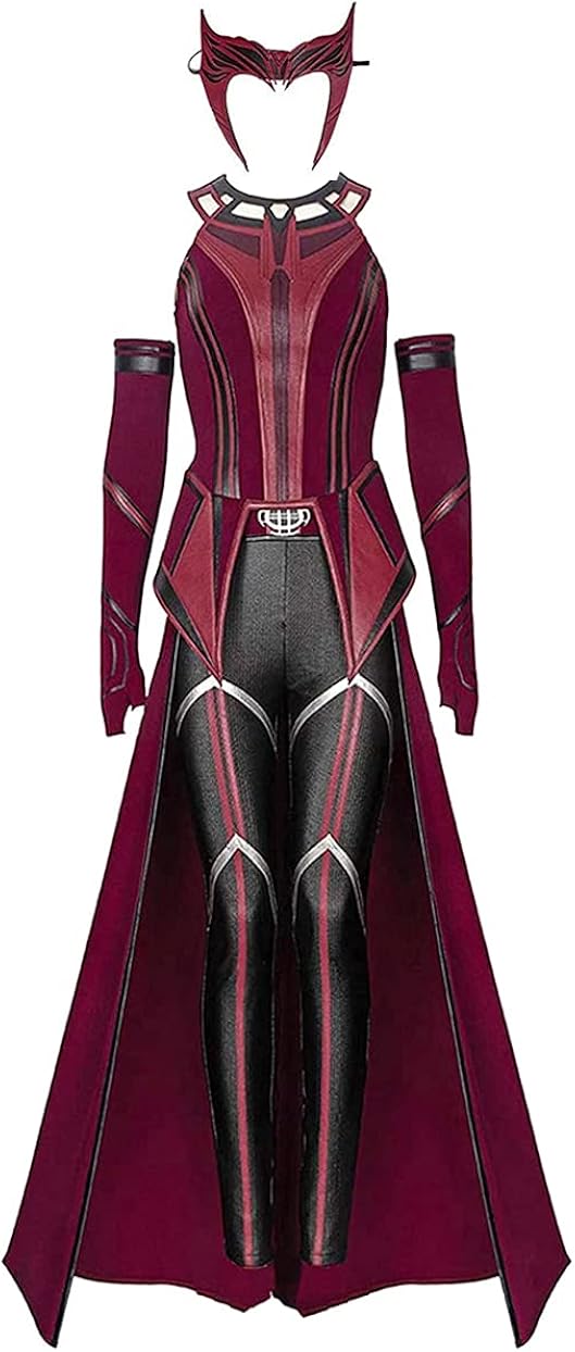 HongChang WandaVision Maximoff Cosplay Costume Scarlet Red Witch
