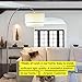 Brightech Mason Arc Floor Lamp - Modern Corner Standing Lamp with Unique Hanging Drum Lamp Shade for Living Room - Bright Overhead, Curved Hanging Light for Bedroom. Library, Den - Nickel