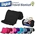 Cloudz Cozy Compact Airplane Travel Blanket for Your Flight, Car, Camping, Home or Comforting Warmth Anywhere! - Black