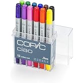 Copic Markers 22075312 IB12 Ciao Markers Basic Set, 12-Piece
