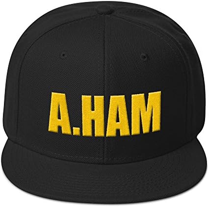 A Ham Cap - Hamilton Cap - Hamilton Lover - Alexander Hamilton Cap - Hamilton Musical Gift (Black Black)
