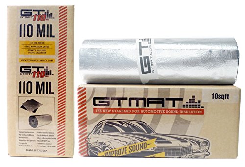 10 sqft GTmat Supreme 110mil Roll (12" x 10') Car Truck Panel Deck Door Automotive Audio Sound Deadener Deadening Noise Dampener