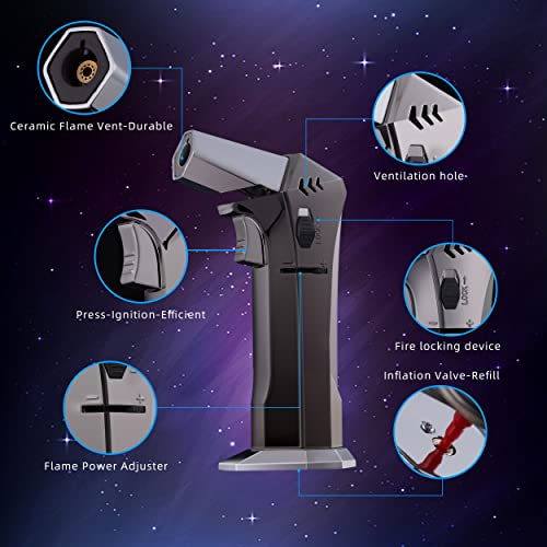 Butane Torch Refillable Torch Lighter, Kitchen Torch for Baking