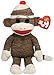 Ty Beanie Baby - Socks the Sock Monkey Brown