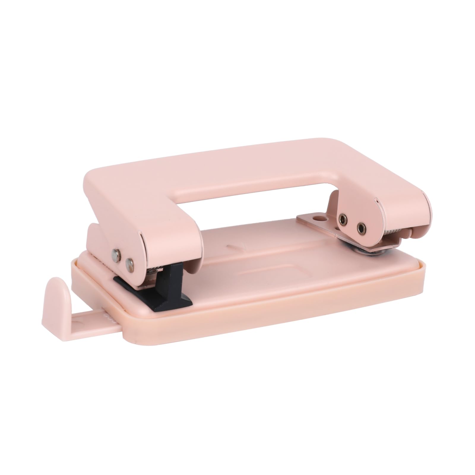 Photo 1 of 2 Hole Punch, Metal Two Hole Punch Adjustable Manual Paper Punch 10 Sheet Capacity for A4/A5/B5 Office Home Supplies File Folder (Pink)