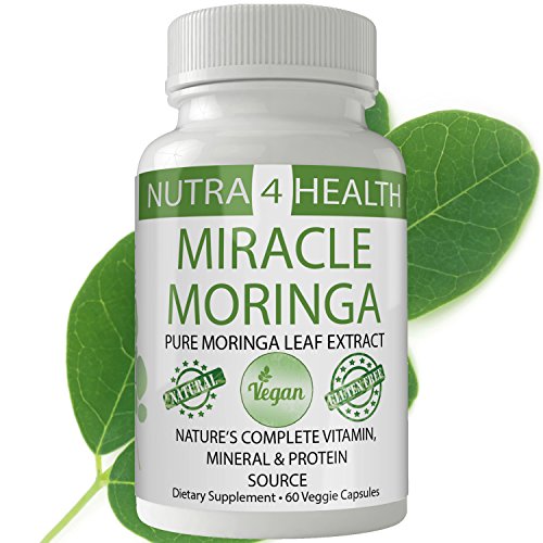 Moringa Capsules | Capsulas de Moringa | Moringa Tablets Oleifera Powder Malunggay Supplement Superfood | Natural India Grown Moringa Leaf Extract 1200 Milligram Weight Loss Vegetarian Veggie Capsule