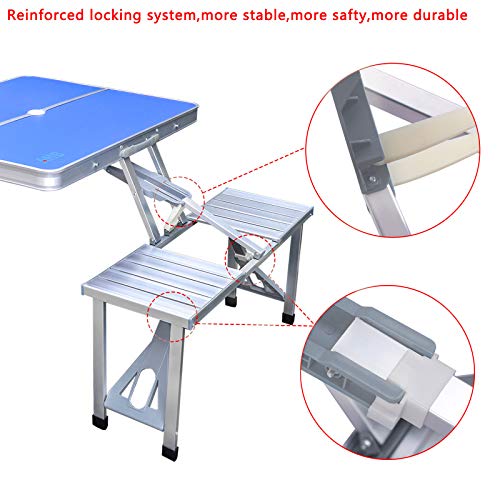 AHB Folding Table Picnic Table Folding Camping Table Portable Picnic