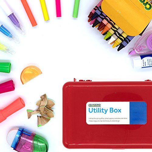 Emraw Pencil Box - Multipurpose Utility Box Pencil case Plastic Pencil Boxes for School Multi Function Pen Box Small Pencil Box, Long-Lasting Hard Plastic Pencil Boxes (Random 4-Pack) - Thumbnail 2