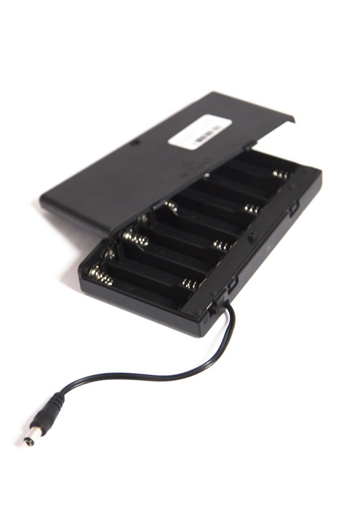 Digislider 8 AA Battery Holder 12V Power Pack with DC Plug & On/Off Switch - for CCTV, Arduino, LED Strips, Motors