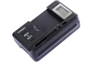 Kenntsh Universal Mobile Battery Charger LCD Indicator Screen with USB-Port for Cell Phone Chargers Battery Charging US Plug,