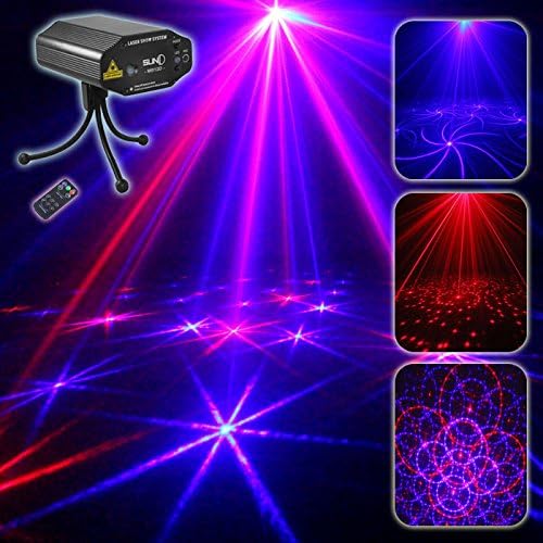 Sumger Mini Remote 12 Patterns RB Led Stage Laser Lighting Sound Active Equipment Effect Disco DJ Light Home Party Lights luces discoteca