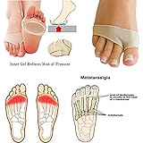 Soft Metatarsal Gel Pads Sleeve for Ball of Foot Cushion and Support by JERN (Small) - 1 Pair Unisex