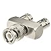 Eightwood BNC Splitter Adapter BNC Male to Dual BNC Female Tee Type 3 Way Audio RF Coax Connector primary