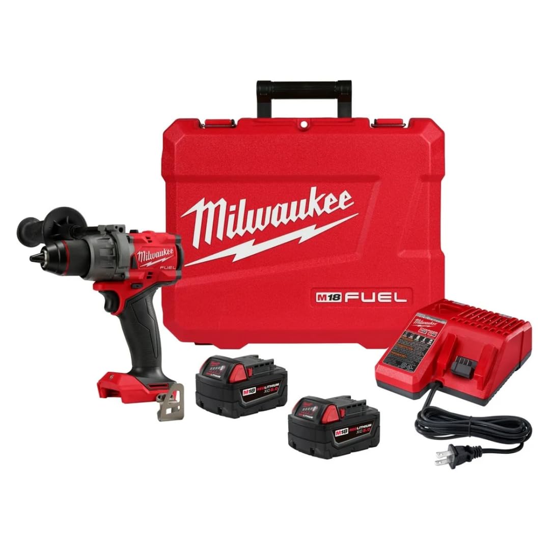 Milwaukee M18 Fuel 1/2 in Cordless Drill/Driver Kit 18V Brushless with Auto Stop