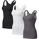 EUYZOU Women's Tummy Control Shapewear Tank Tops - Seamless Body Shaper Compression Top