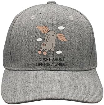lsawdas Elephant Forget About Life for A While Woolen Peak Cap Snapback Hat Vintage Snapbacks