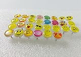 Duoduo888 Retro Smiley Face Push Pins Plastic Head Thumb Tacks Drawing Pin 50 Pcs for School ,Home , and Office Use