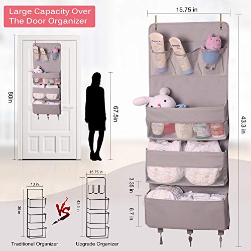 JAYChi Over The Door Organizer Closet Bathroom Baby Nursery Hanging
