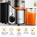 Juicer Machine, Aicook Juice Extractor 3'' Wide Mouth Stainless Steel, 3 Speed Centrifugal Juicer for Fruits and Vegetables, with Non-Slip Feet, BPA-Free