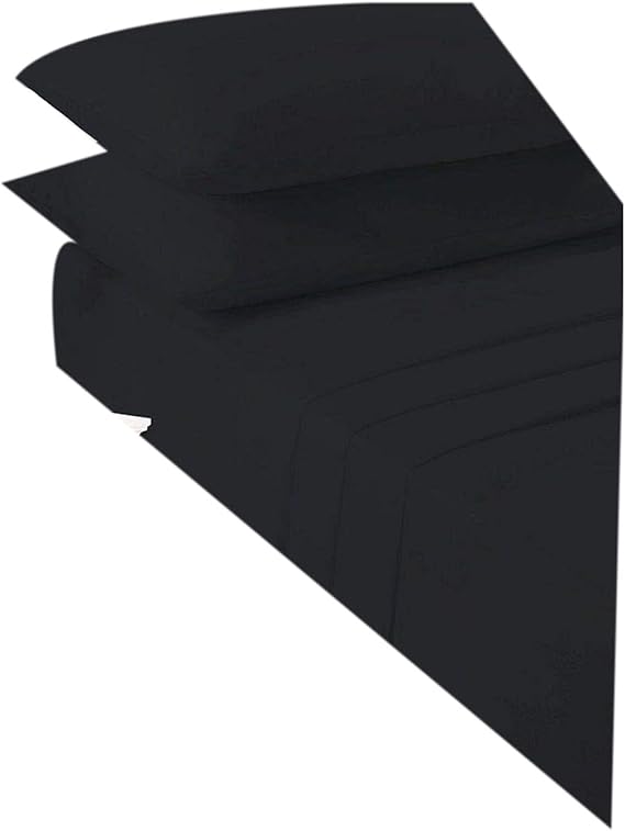 Linensrange odeur® Black 4FT Small Double Fitted Bed Sheet Easy Care