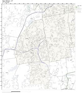 Amazon.com: ZIP Code Wall Map of New Britain, CT ZIP Code Map Laminated