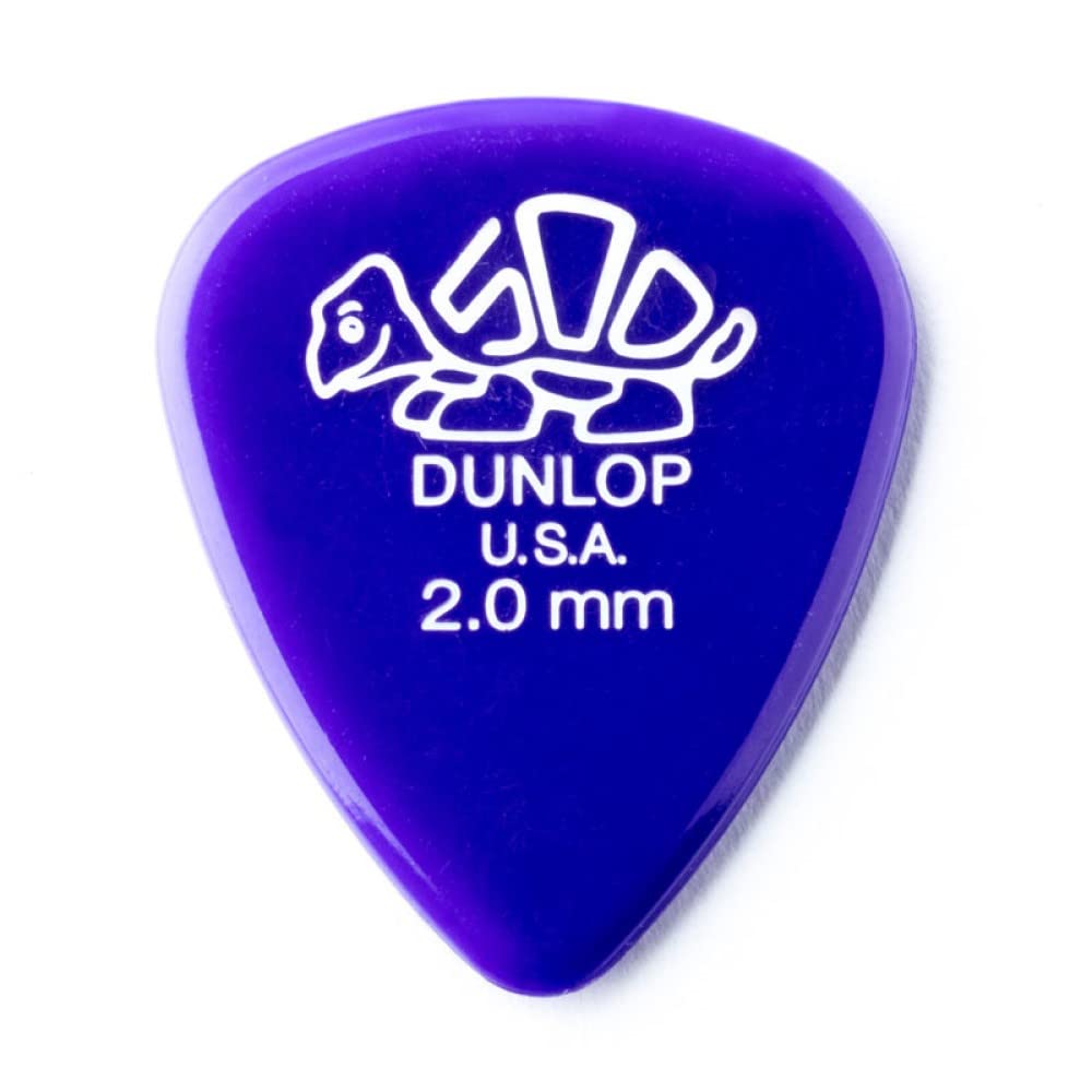 Dunlop Delrin 500 Picks, 2.0 mm, Standard, Pack of 72