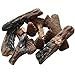 Regal Flame 9 Piece Petite Set of Ceramic Wood Gas Fireplace Logs Logs for All Types of Indoor, Gas Inserts, Ventless & Vent Free, Propane, Gel, Ethanol, Electric, or Outdoor Fireplaces & Fire Pits